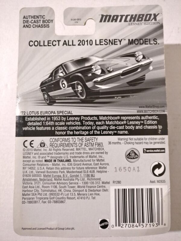 '72 Lotus Europa Special (Lesney Edition - 2010)