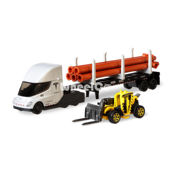 Tesla Semi & Pipe Trailer / Load Lifter (Matchbox Convoys - 2020)