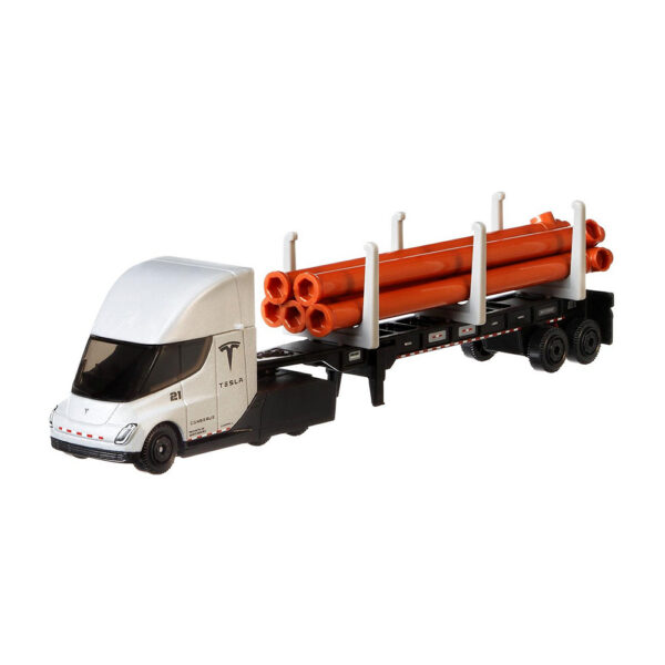 Tesla Semi & Pipe Trailer / Load Lifter (Matchbox Convoys - 2020)