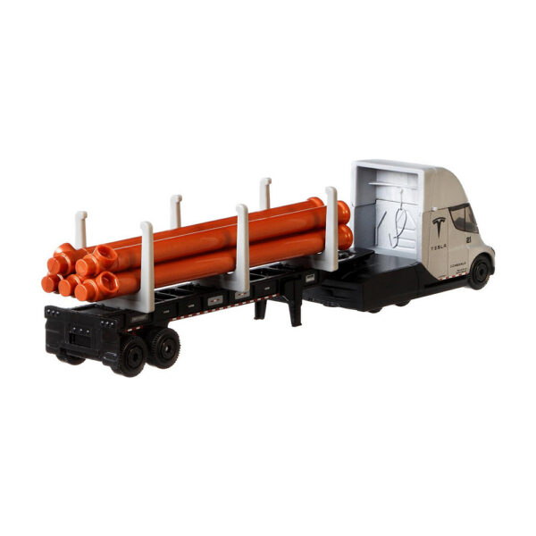 Tesla Semi & Pipe Trailer / Load Lifter (Matchbox Convoys - 2020)