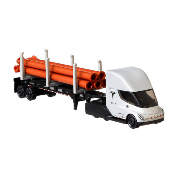 Tesla Semi & Pipe Trailer / Load Lifter (Matchbox Convoys - 2020)