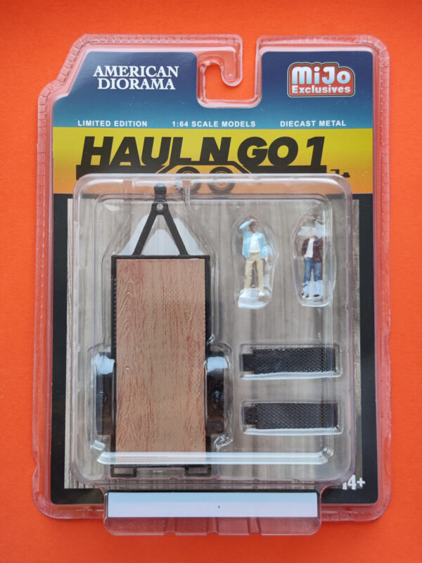 Haul N Go Trailer Set 1 with 2 Figures (1/64 Scale Models: MiJo Exclusives - 2021)