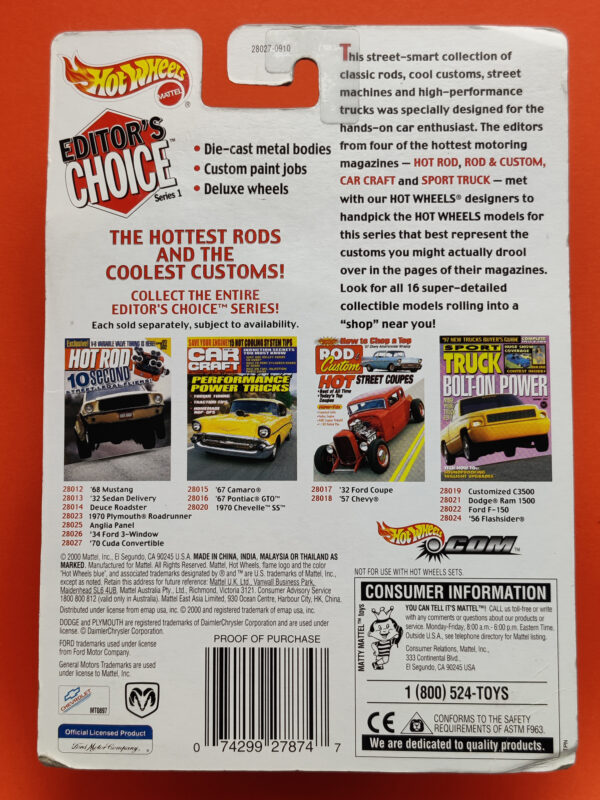'70 Cuda Convertible (Editor's Choice: Series 1 - 2000)