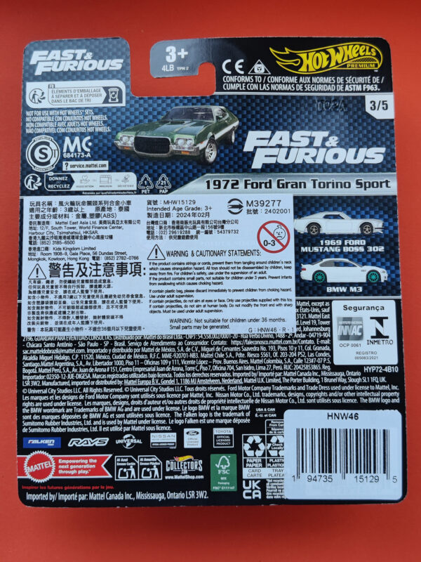 '72 Ford Gran Torino Sport (Fast & Furious Premium Series: Mix 2 - 2024)