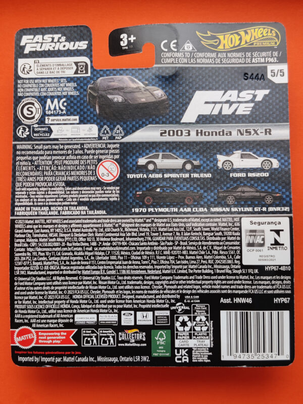 '03 Honda NSX-R (Fast & Furious Premium Series: Mix 1 - 2024)
