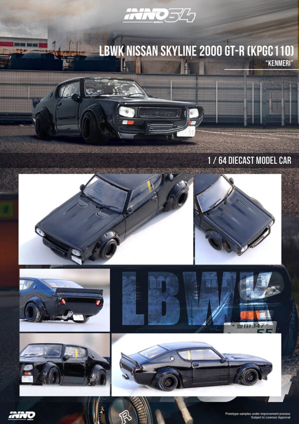 Nissan Skyline 2000 GT-R (KPGC110) LB WORKS "Kenmeri" (Black - 2025)
