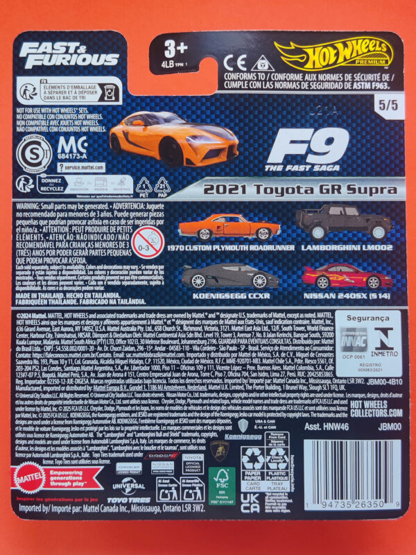 '21 Toyota GR Supra (Fast & Furious Premium Series: Mix 3 - 2025)