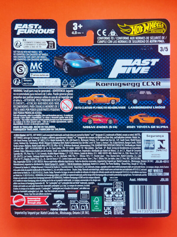 Koenigsegg CCXR (Fast & Furious Premium Series: Mix 3 - 2025)
